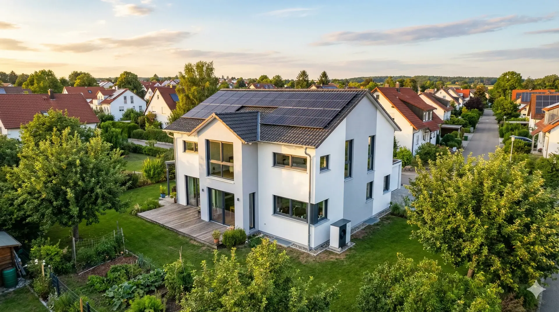 Modernes Einfamilienhaus mit Solaranlage – K² Energieberatung